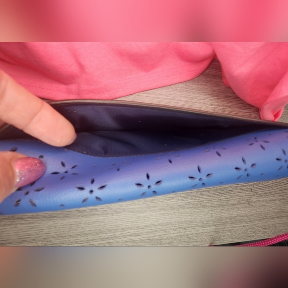 Coach Blue Slim Envelope Wallet Vintage Scallopped Edge - Picture 6 of 9